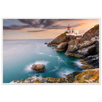 Baily Lighthouse Sunset - Howth Head Cliff Walk, Co. Dublin Ireland, Irish landscape Photography Prints Framed Photographic Print – detail view | Buy Irish Art