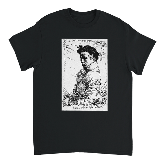 William Orpen Self-Portrait Unisex  T-Shirt – 1909 Edition – front detail view | Buy Irish Art