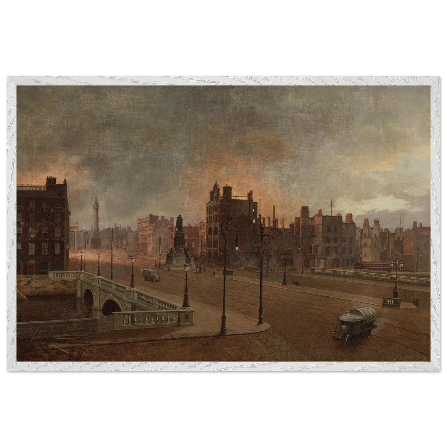 After the Bombardment — Easter Rising 1916 Fine Art Print – room setting display | Buy Irish Art