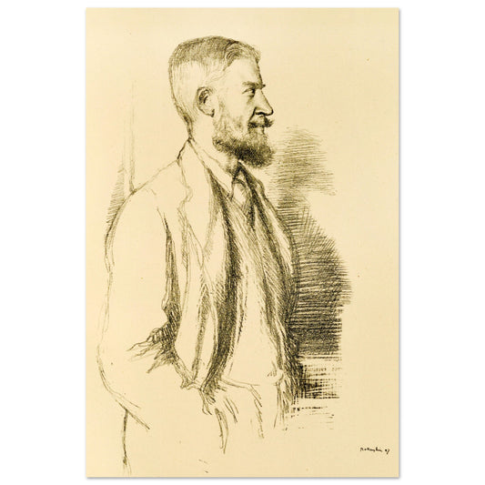 Mr George Bernard Shaw (1897) by William Rothenstein - Art Print – Irish wall art print | Buy Irish Art