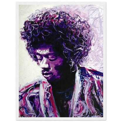 Jimi Hendrix Purple Haze Framed Wall Art Print by Irish Artist – view 7 | Buy Irish Art