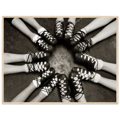 Irish Dancing Shoes Black & White Photographic Framed Wall Art Print – size comparison view | Buy Irish Art