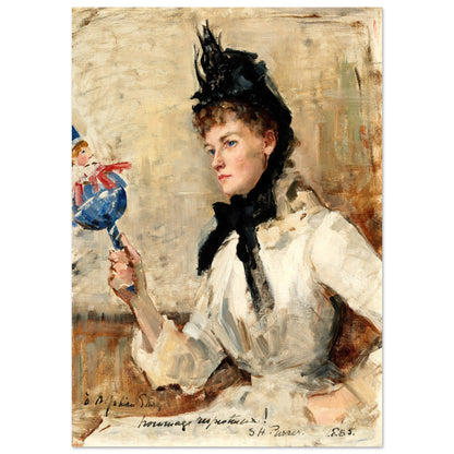 A Lady Holding a Rattle  by Irish Artist Sarah Purser Art Print – view 9 | Buy Irish Art