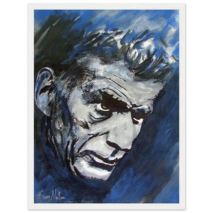 Samuel Beckett Irish Writer Framed Art Print by Irish Artist – size comparison view | Buy Irish Art