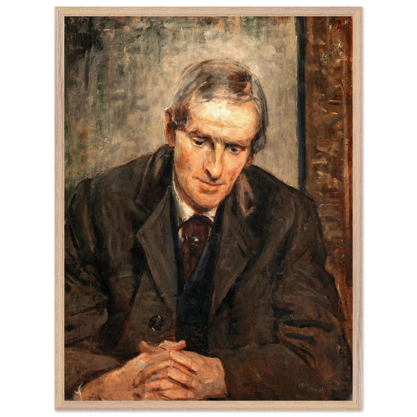 Portrait of Jack B. Yeats by Irish Artist Sarah Henrietta Purser Art Print – detail view | Buy Irish Art