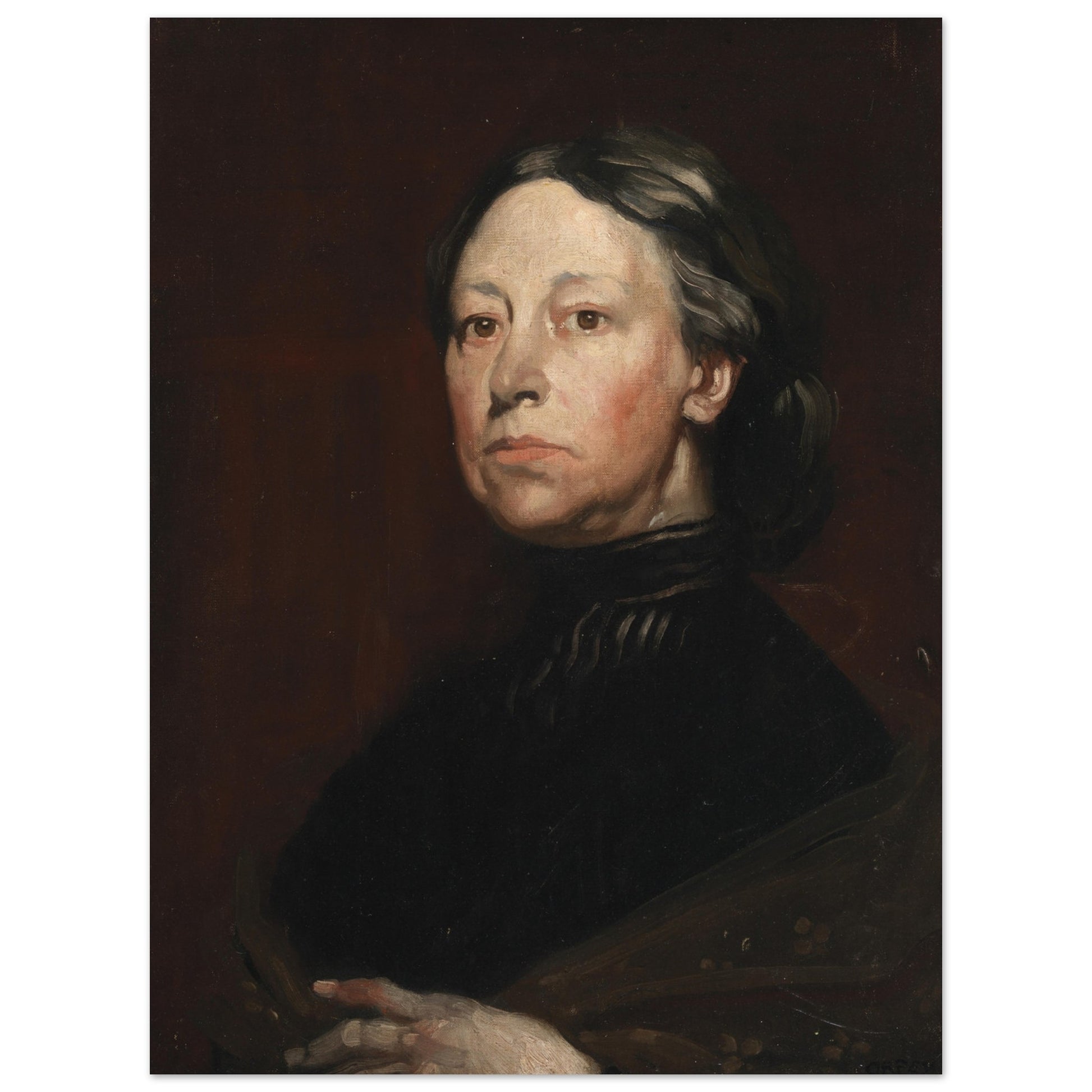 Augusta Lady Gregory by Irish Artist William Orpen Art Print – room setting display | Buy Irish Art