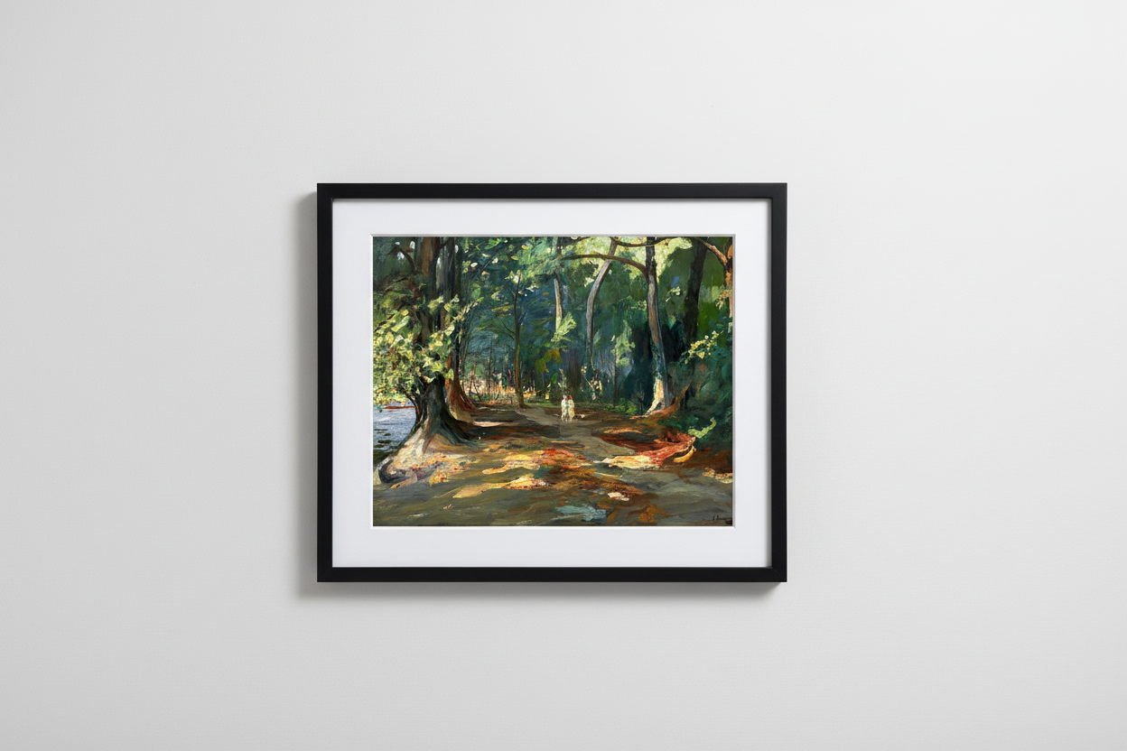 The Path by the River by John Lavery Collector's Print 40x50 cm / 16x20″ – view 10 | Buy Irish Art