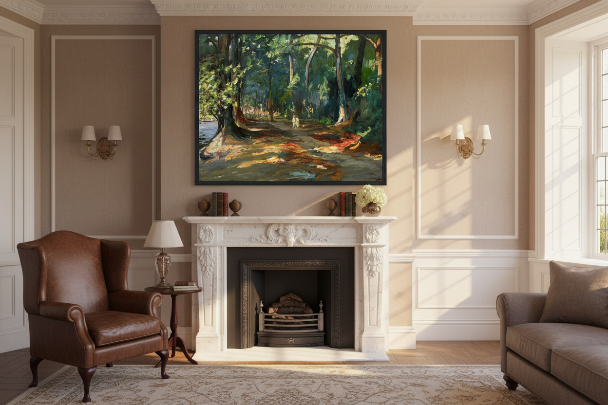 The Path by the River by John Lavery Collector's Print 40x50 cm / 16x20″ – Irish wall art print | Buy Irish Art