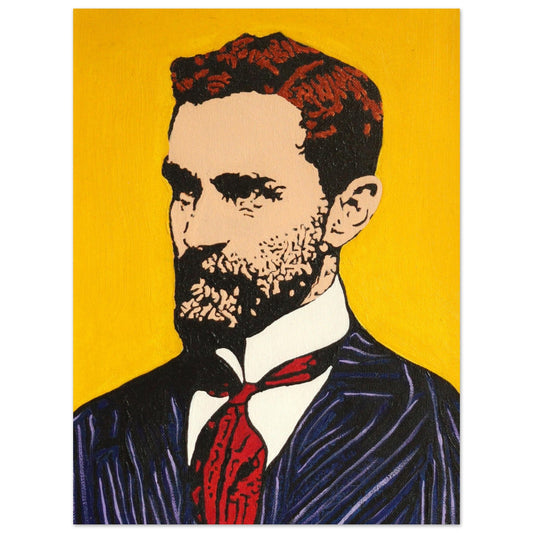 Roger Casement Art Print by Irish Artist Ó Maoláin – Gallery Edition – framed print close-up | Buy Irish Art