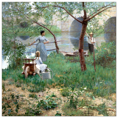 Under the Cherry Tree by Irish Artist John Lavery Art Print – room setting display | Buy Irish Art