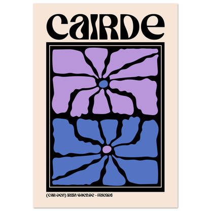 Cairde  - Friends Irish Art Print – size comparison view | Buy Irish Art