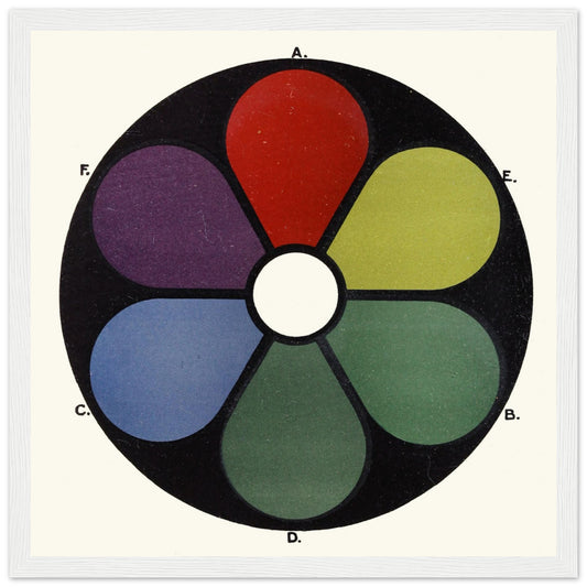 Darkened Shades of the Primaries and Their Complementaries" - Framed Art Print by James Ward – framed print close-up | Buy Irish Art
