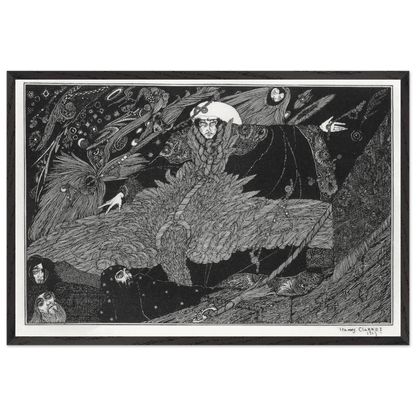 The Albatross About His Neck by Harry Clarke, print in a frame