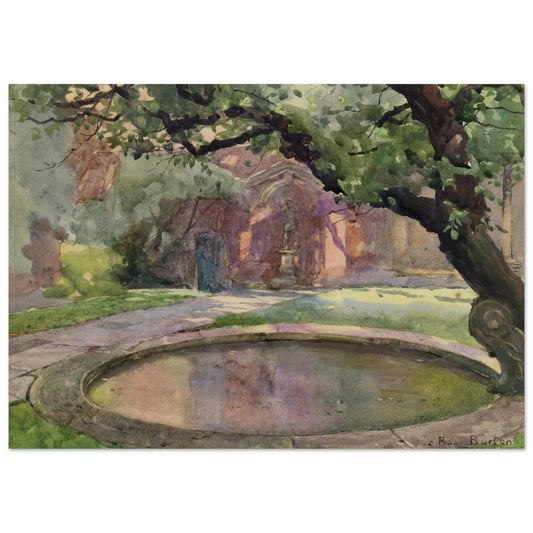 The Garden of Lindsey House, London by Irish Artist Rose Barton Museum Quality Art Print – Irish wall art print | Buy Irish Art