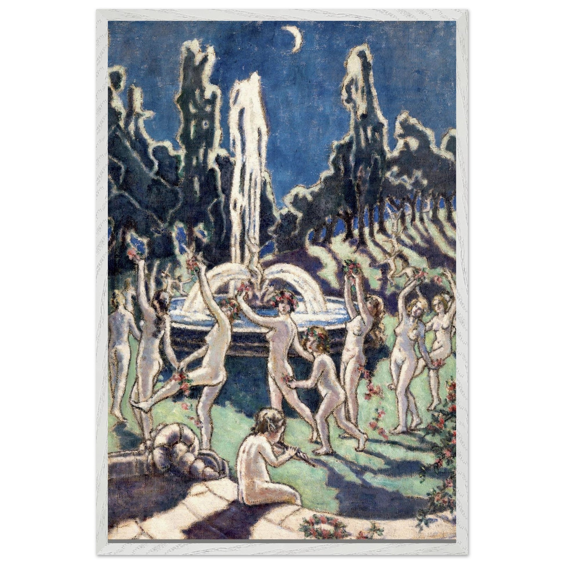 Figures Dancing Round a Fountain by Mainie Jellett - Irish modernist wall art print