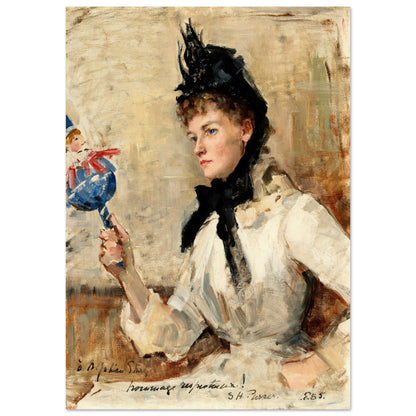 A Lady Holding a Rattle  by Irish Artist Sarah Purser Art Print – view 10 | Buy Irish Art