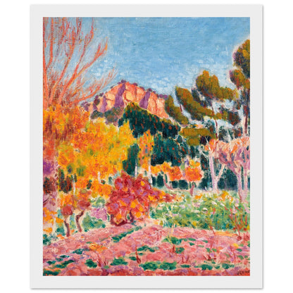 Landscape Cassis by Irish Artist Roderic O'Conor Art Print 40×50 cm / 16×20″ – room setting display | Buy Irish Art
