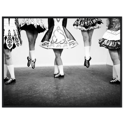 Irish Dancing Black & White Photographic Framed Wall Art Print – detail view | Buy Irish Art