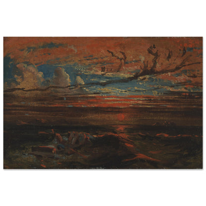 Sunset at Sea After a Storm by Francis Danby’s Museum Quality Art Print – room setting display | Buy Irish Art