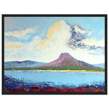 Antrim Coast – Semi-Abstract Contemporary Landscape Art Print by Ó Maoláin – size comparison view | Buy Irish Art