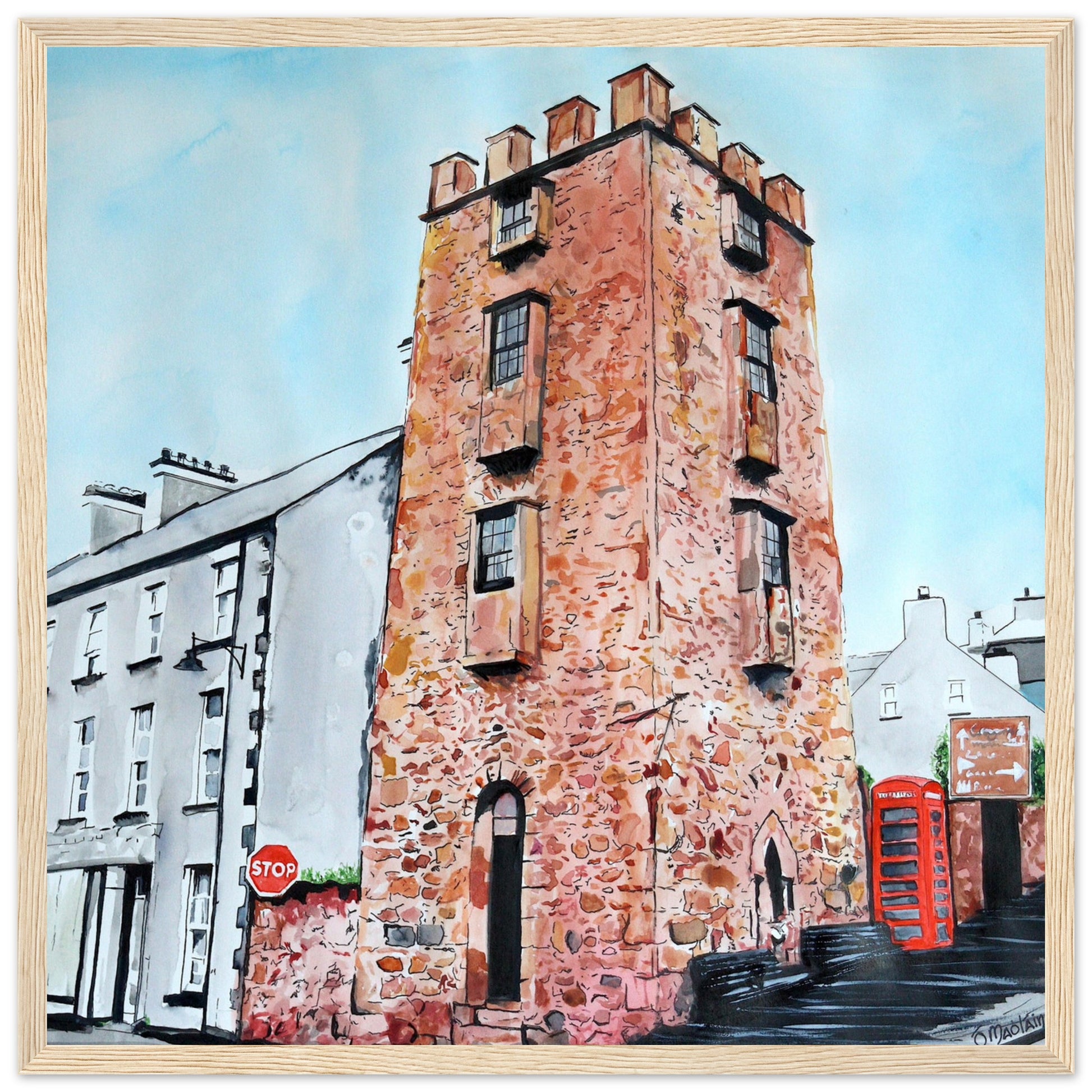 The Curfew Tower Cushendall Framed Art Print – view 27 | Buy Irish Art