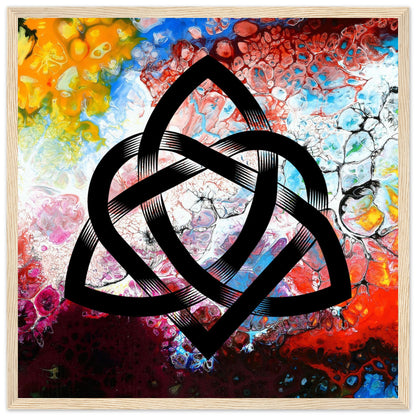 Abstract Celtic Design – Contemporary Irish Knotwork Framed Print – size comparison view | Buy Irish Art