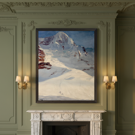 Switzerland in Winter (The Monk), Sir John Lavery — museum-quality archival print on Master's Edition paper