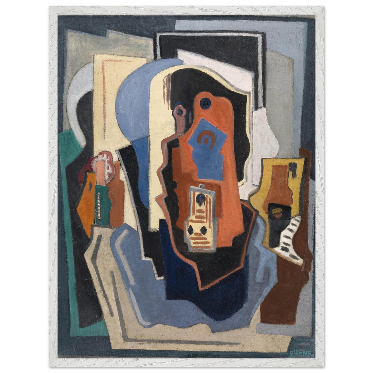 Evie Hone Composition 1924 print in a white frame