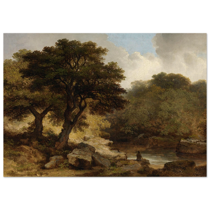 A View of the Glen of the Dargle by Irish Artist - James Arthur O'Connor – detail view | Buy Irish Art