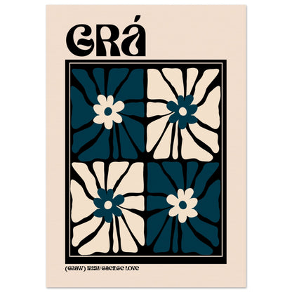 Grá (Love) fine art print on archival matte paper — Irish language wall art