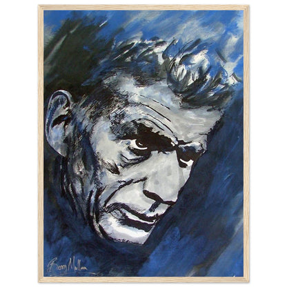 Samuel Beckett Irish Writer Framed Art Print by Irish Artist – room setting display | Buy Irish Art