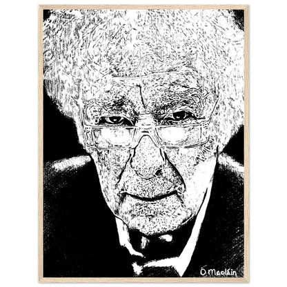 Seamus Heaney Framed Art Print by Irish Artist – detail view | Buy Irish Art