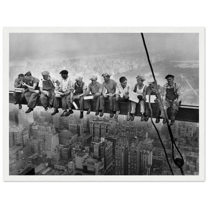 Lunch Atop a Skyscraper - Framed Black & White Iconic Photographic Framed Wall Art Print – view 7 | Buy Irish Art