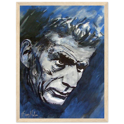 Samuel Beckett Irish Writer Framed Art Print by Irish Artist – detail view | Buy Irish Art
