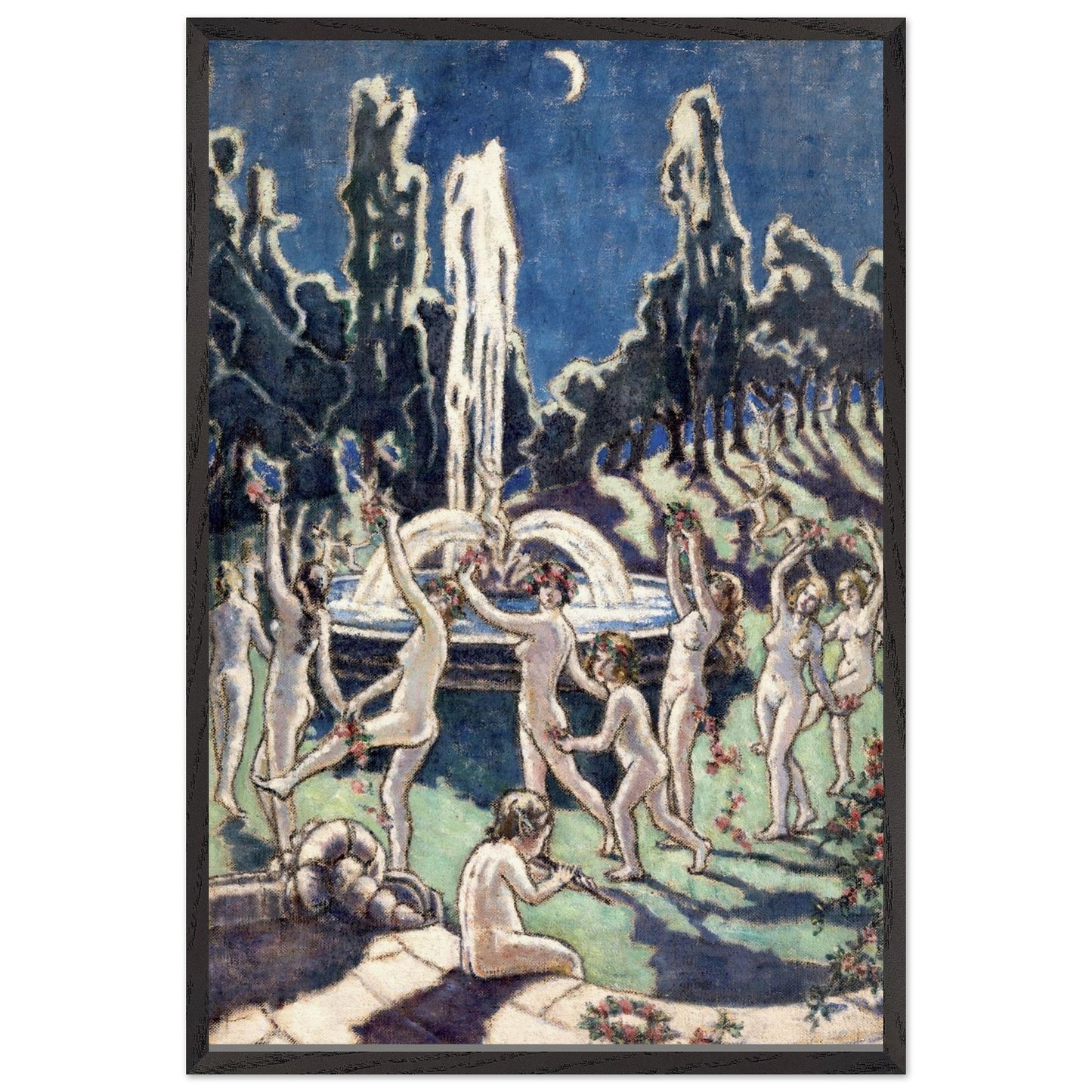 Figures Dancing Round a Fountain by Mainie Jellett - unframed print on archival matte paper