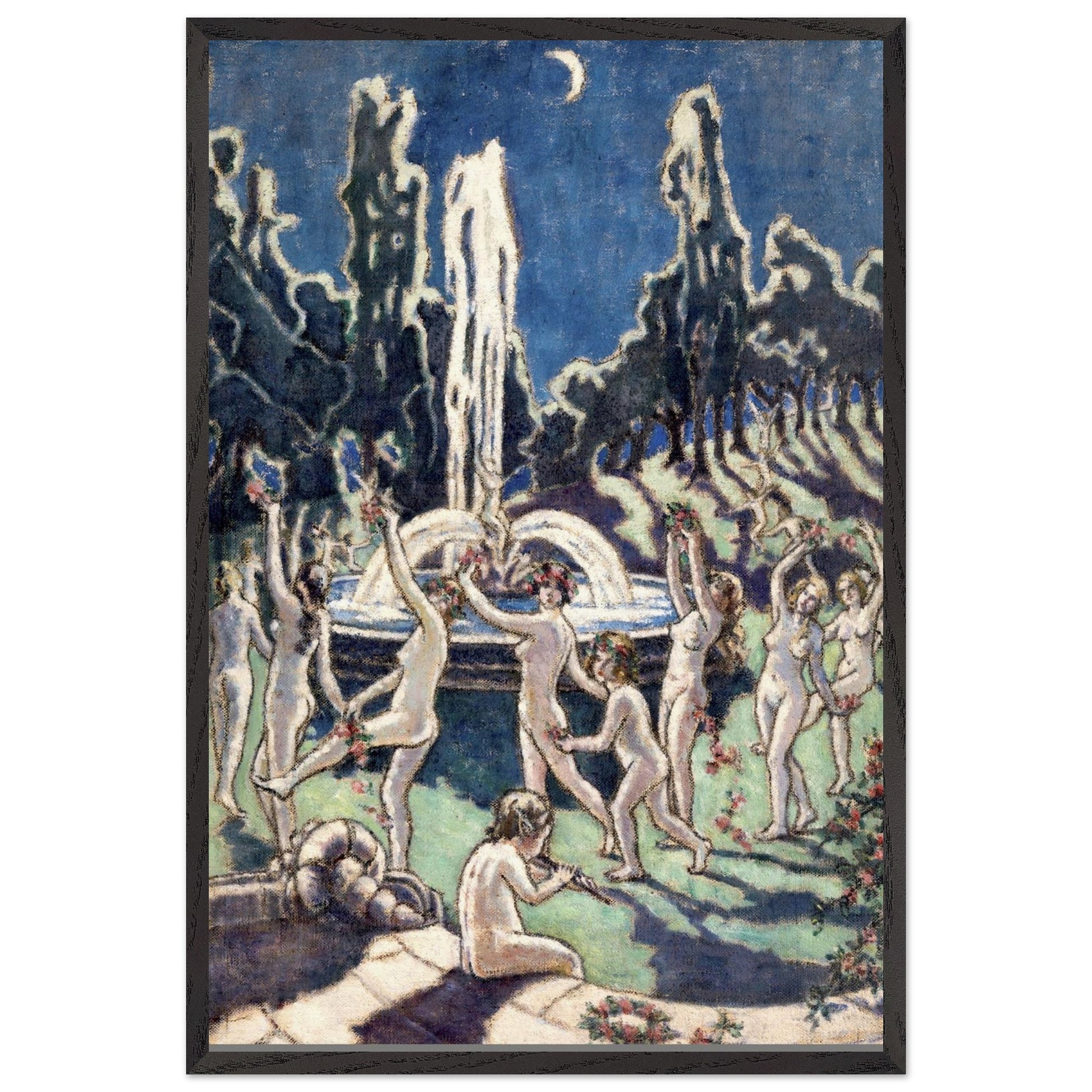 Figures Dancing Round a Fountain by Mainie Jellett - unframed print on archival matte paper