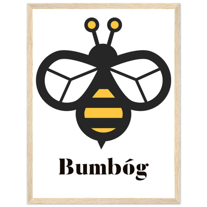 Bumbóg - Bumblebee Framed Art Print – Irish wall art print | Buy Irish Art