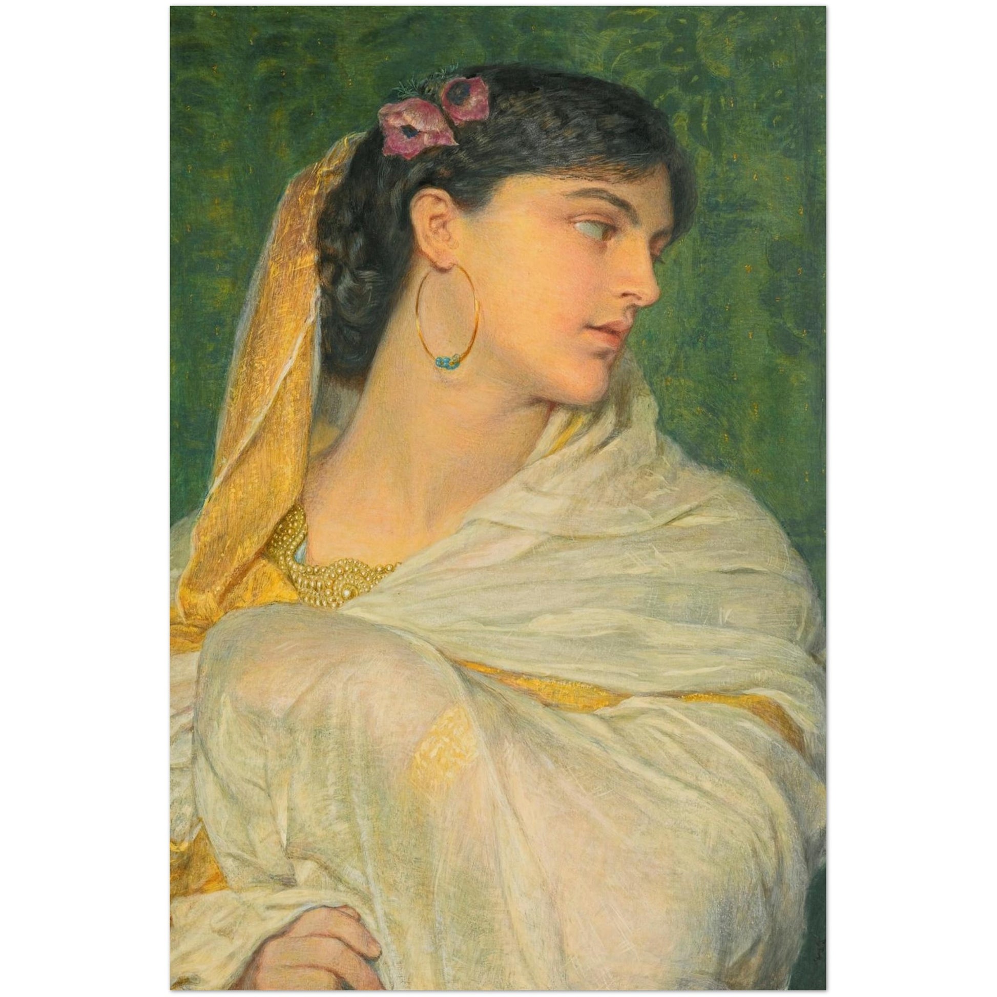 Shireen by Irish Artsit  Frederic William Burton  Art Print – room setting display | Buy Irish Art