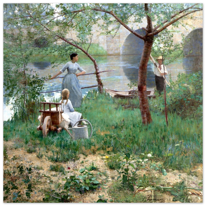Under the Cherry Tree by Irish Artist John Lavery Art Print – Irish wall art print | Buy Irish Art