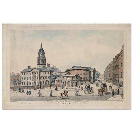 The Lying-In Hospital, The Rotunda & Rutland Square – Museum-Quality Reproduction Print – framed print close-up | Buy Irish Art
