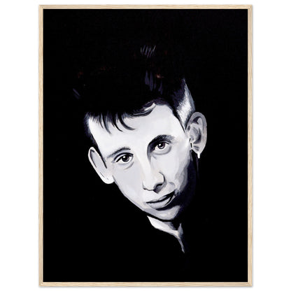 Shane MacGowan Art Print by Ó Maoláin – framed print close-up | Buy Irish Art
