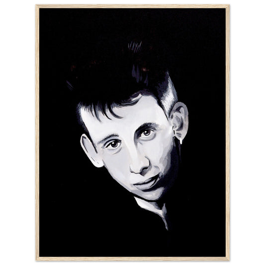 Shane MacGowan Art Print by Ó Maoláin – framed print close-up | Buy Irish Art