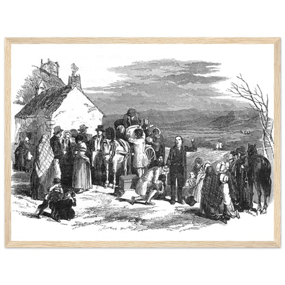 Irish Emigrants Leaving Ireland Historical Framed Black & White Print – view 6 | Buy Irish Art