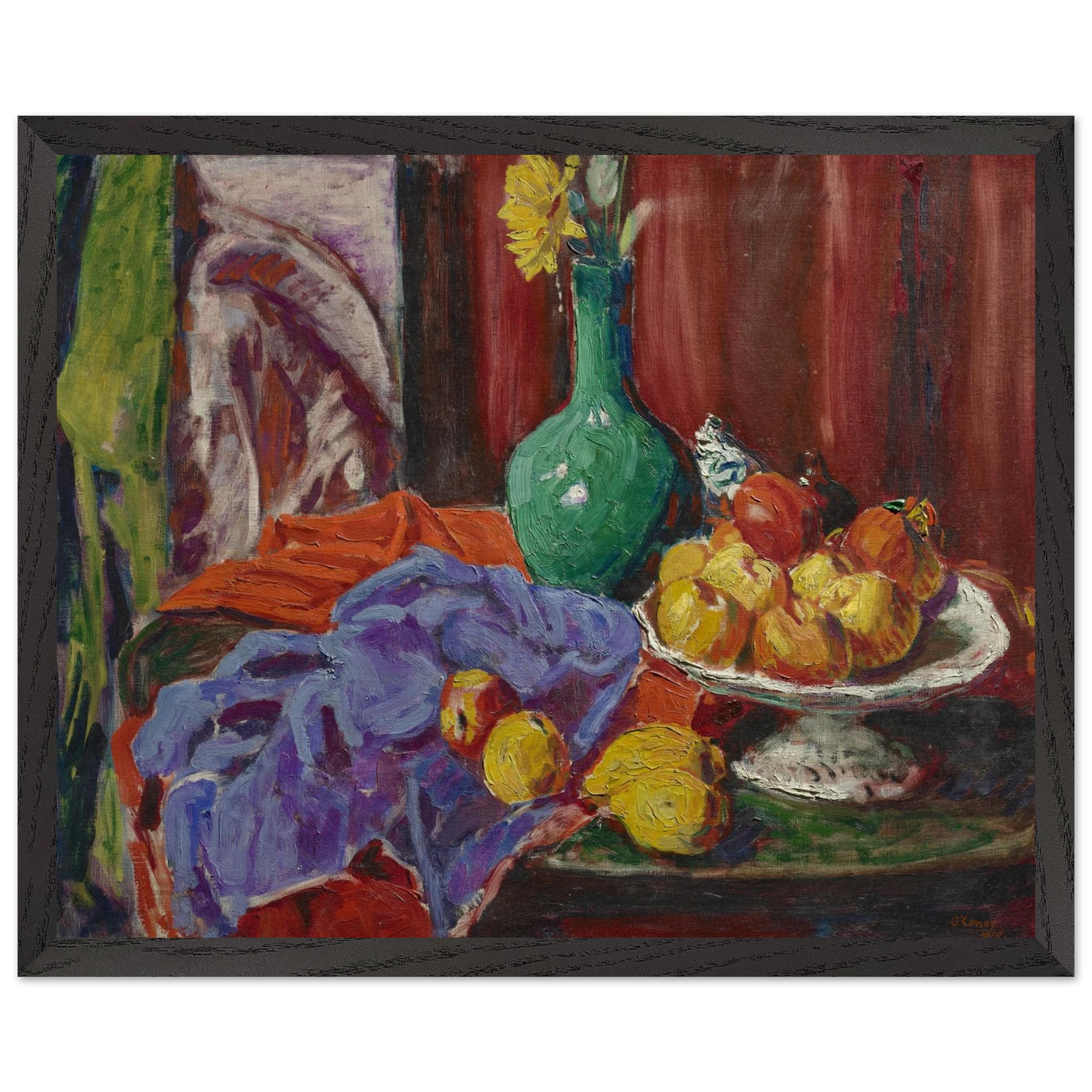 Roderic O’Conor – Still Life of Fruit and Green Vase (1919) Print – view 8 | Buy Irish Art