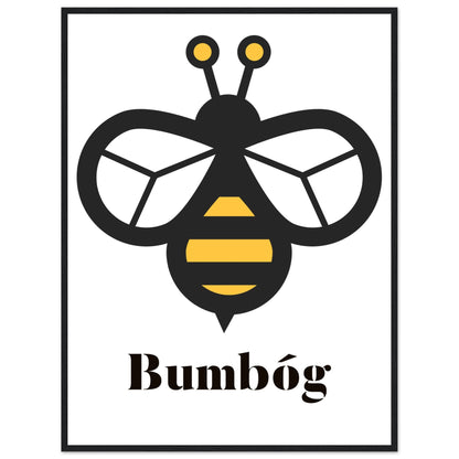 Bumbóg - Bumblebee Framed Art Print – room setting display | Buy Irish Art