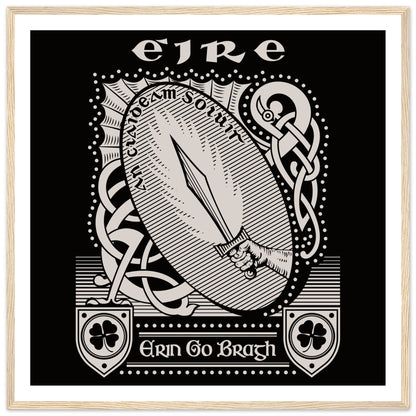 Erin Go Bragh – “Ireland Forever” Irish Heritage Framed Art Print – detail view | Buy Irish Art