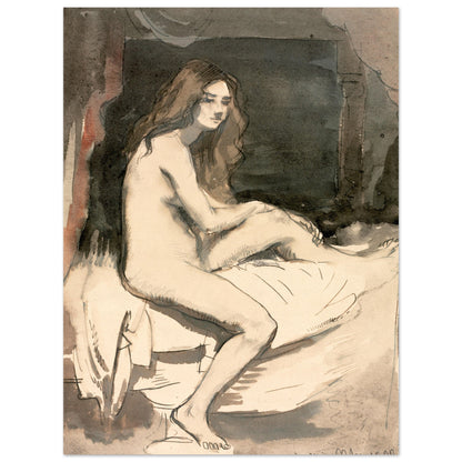 Study of a Female Nude by Irish Artist William Orpen - Art Print – Irish wall art print | Buy Irish Art
