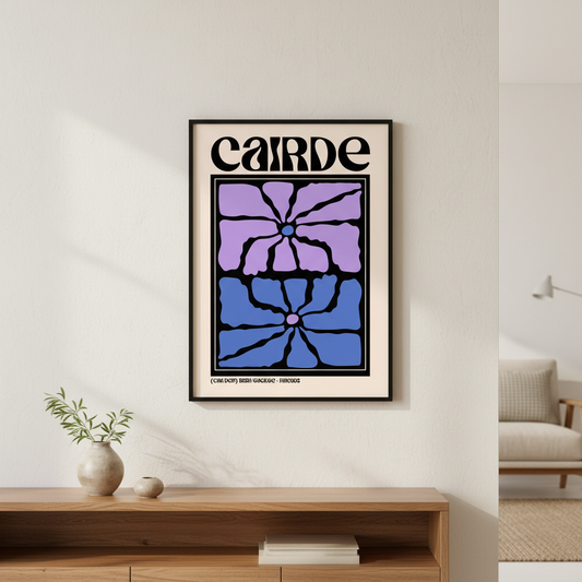 Cairde Friends Irish language art print hero mockup