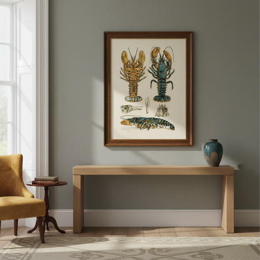 Crustacea II by Frederick McCoy displayed in an elegant Irish period-home living room