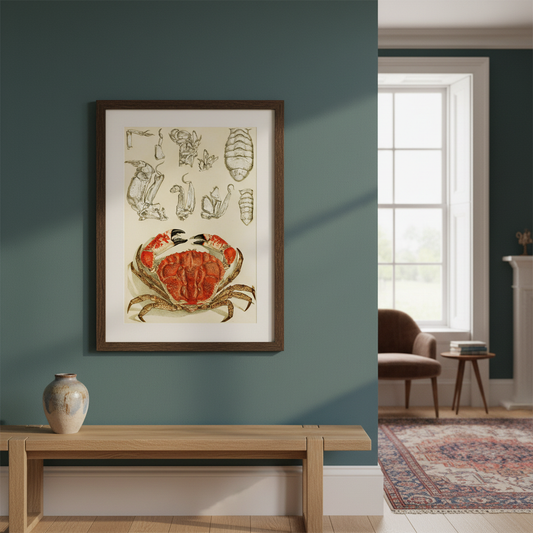 Crustacea III by Frederick McCoy displayed in an elegant Irish period-home living room